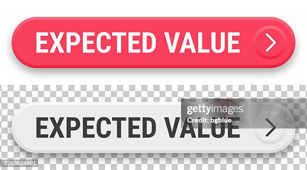 expected value - 3d click web buttons on blank background - better than expected stock illustrations