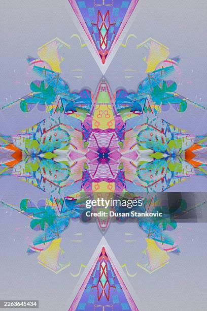 digital mandala - wall cross section stock illustrations