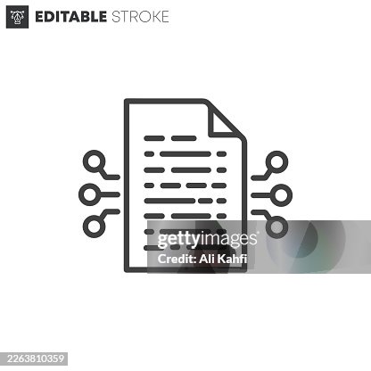 Smart Document thin line icons collection. Editable stroke. Vector illustration. Smart Document thin line icons collection. Editable stroke. Vector illustration.