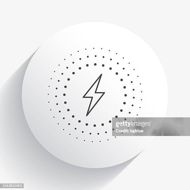 wireless charging. icon on circle button with long shadow - connected dots arrow stock illustrations