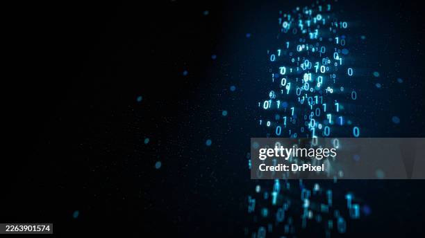 binary code rain with copy space background - binary code stock pictures, royalty-free photos & images