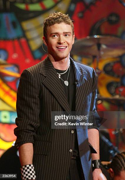 Justin Timberlake at "The Tonight Show with Jay Leno" at the NBC Studios in Burbank, Ca. Thursday, Oct. 31, 2002. Photo by Kevin Winter/ImageDirect.