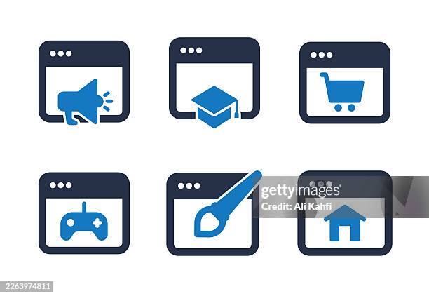 web page glyph solid icons. solid icon that can be applied anywhere, simple, pixel perfect and modern style - saas cloud stock illustrations