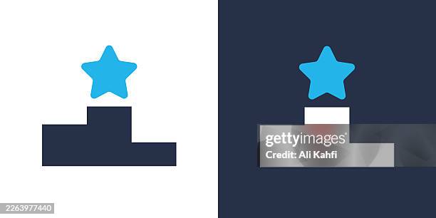 podium glyph solid icon. solid icon that can be applied anywhere, simple, pixel perfect and modern style. - exchanging gift stock illustrations