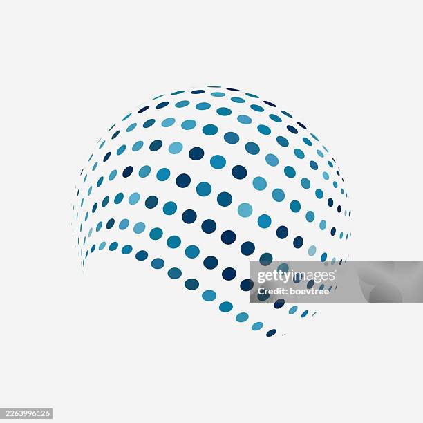 3d sphere global icon - data stream stock illustrations