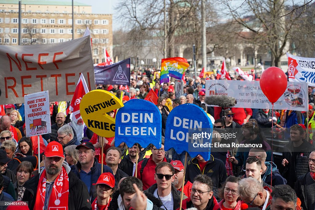 Labour Unions Protest Over Working Hours And Labour Rights