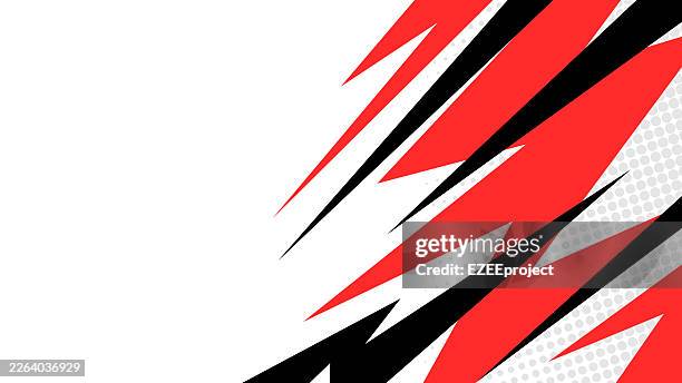 abstract racing stripe graphic background. sport dynamic geometric shape vector. speed motion abstract design. extreme sport background with sharp geometric shapes - decal stock illustrations
