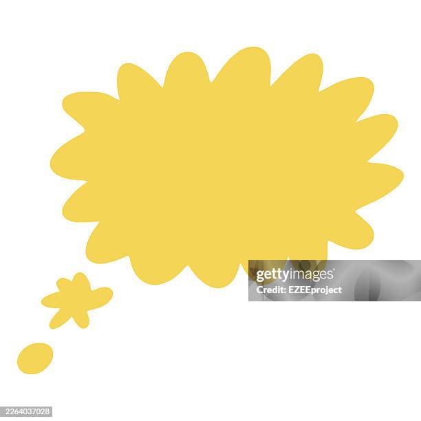 simple comic style speech bubble vector. empty shape for text design. mind thinking icon isolated on white. cartoon speech bubble communication element - multiple conversation bubbles stock illustrations