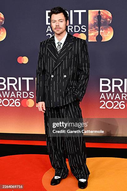 Harry Styles attends The BRIT Awards 2026 at Co-op Live on February 28, 2026 in Manchester, England.