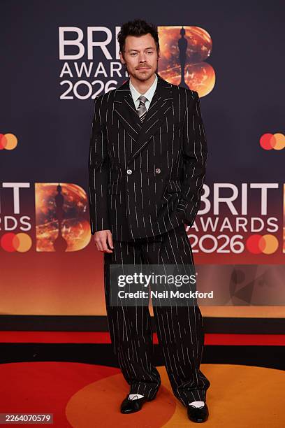 Harry Styles attends The BRIT Awards 2026 at Co-op Live on February 28, 2026 in Manchester, England.