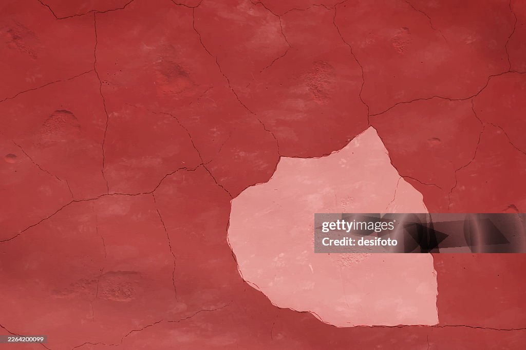 Abstract shape pink patch on red wall vector background