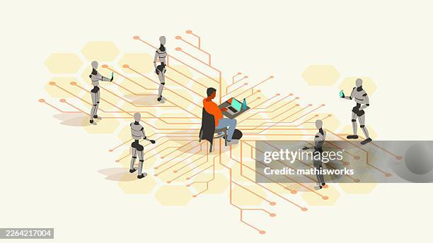 ai adoption - adoption stock illustrations