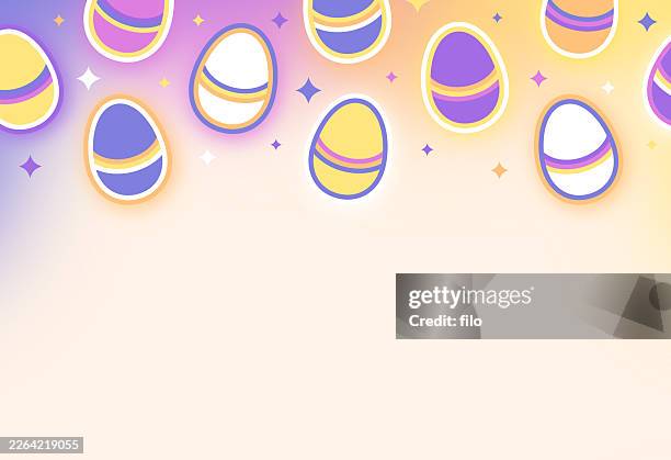 easter egg pastel color abstract modern background - painted easter eggs stock illustrations