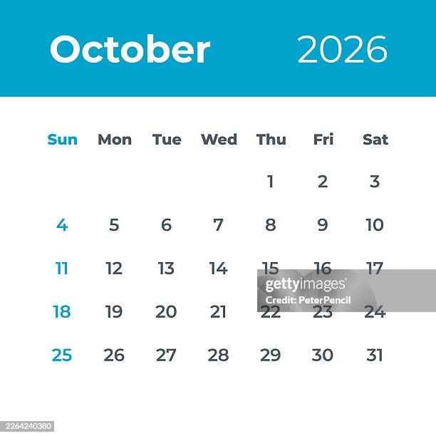 october 2026 - calendar leaf. vector illustration - post it notes wall stock illustrations