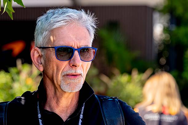 Damon Hill, a former Formula 1 driver, attends the Formula 1 Melbourne media day at Albert Park in Melbourne, Australia, on March 5, 2025.