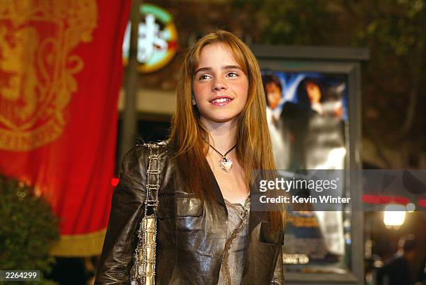 Emma Watson at the Los Angeles premiere of " Harry Potter and the Chamber of Secrets" at the Village Theatre, Thursday, Nov. 14, 2002. Photo by Kevin...