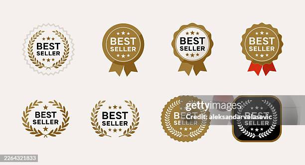 best seller badges - one logo stock illustrations