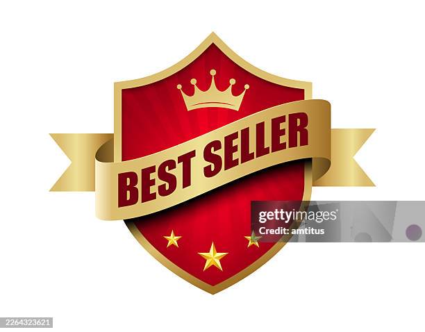 best seller award - certificate icon vector stock illustrations