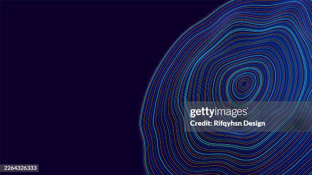 modern circle line geometric banner abstract background in blue gradient colors design. ai background. for landing page, book covers, brochures, flyers, magazines, any brandings, banners, headers, presentations, and mor - fiber optic cable stock illustrations