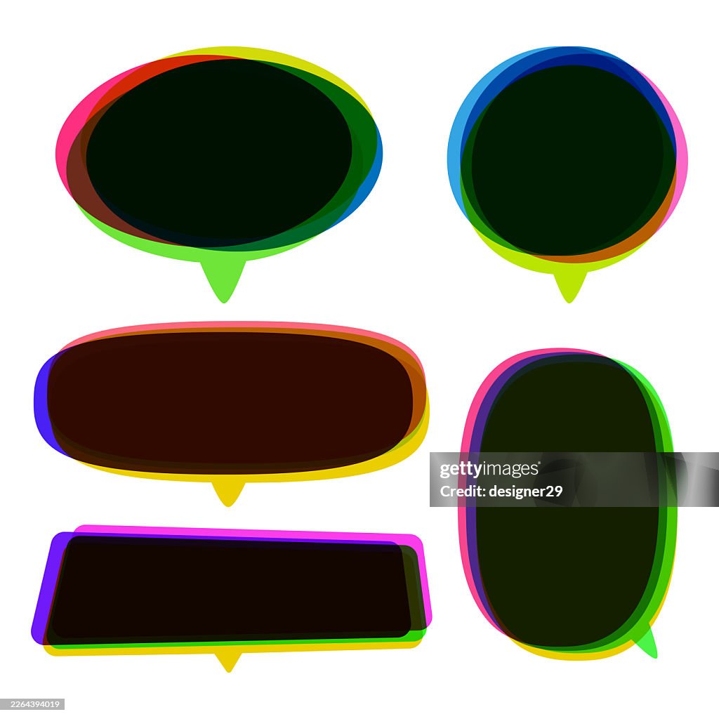Speech bubbles vector collection