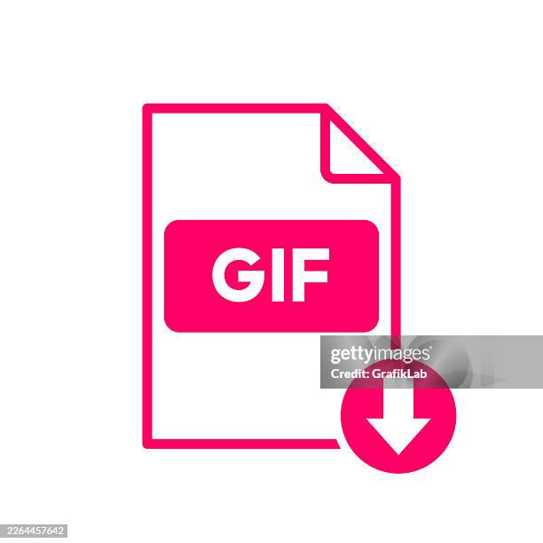 gif format download file icon animated graphic image document - file format icon stock illustrations