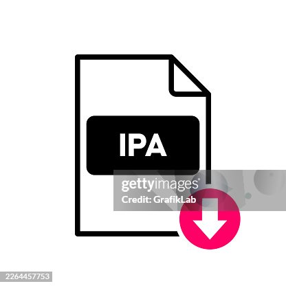 IPA Format Download File Icon Mobile Operating System Application Document IPA Format Download File Icon Mobile Operating System Application Document