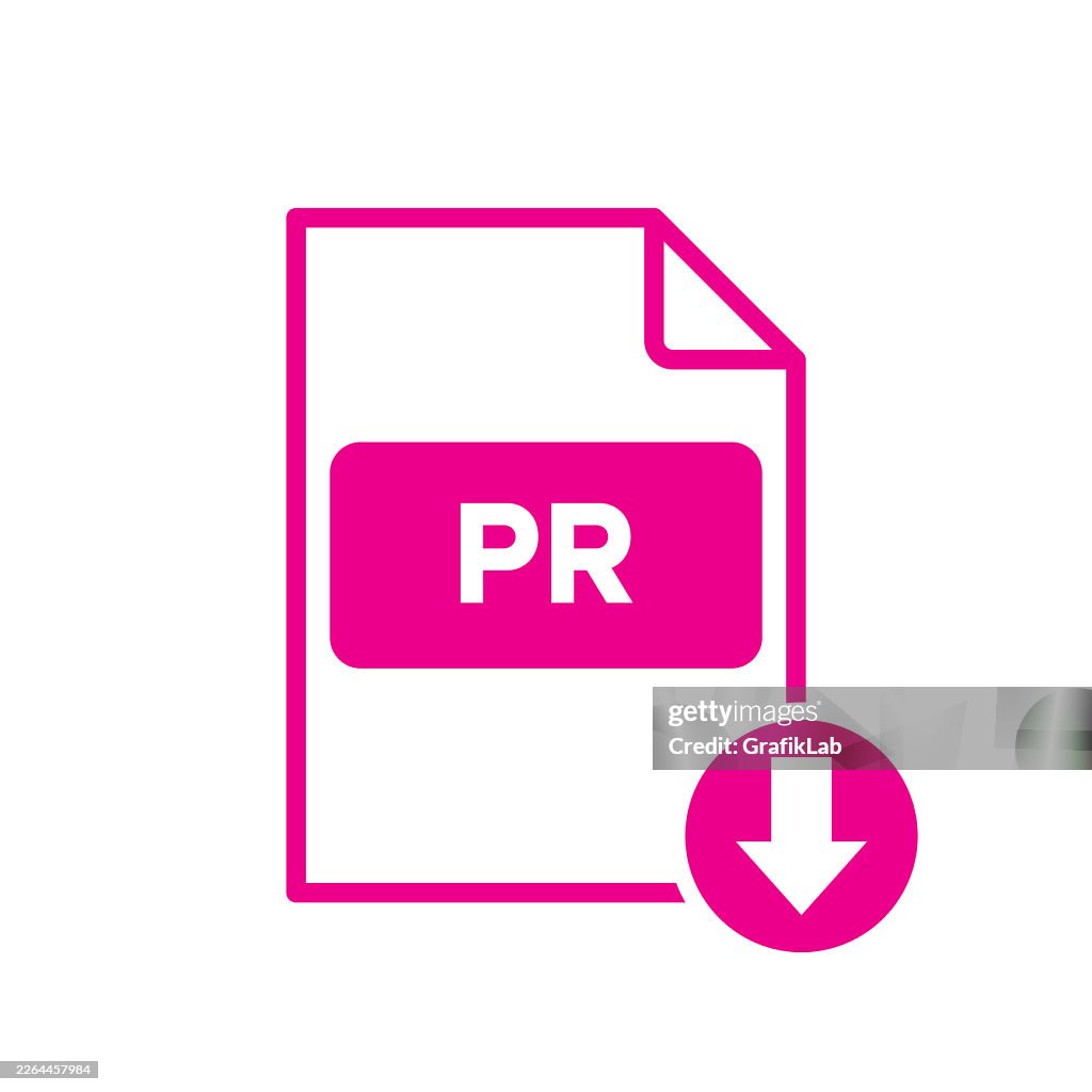 PR Format Download File Icon Professional Video Editing Project Document