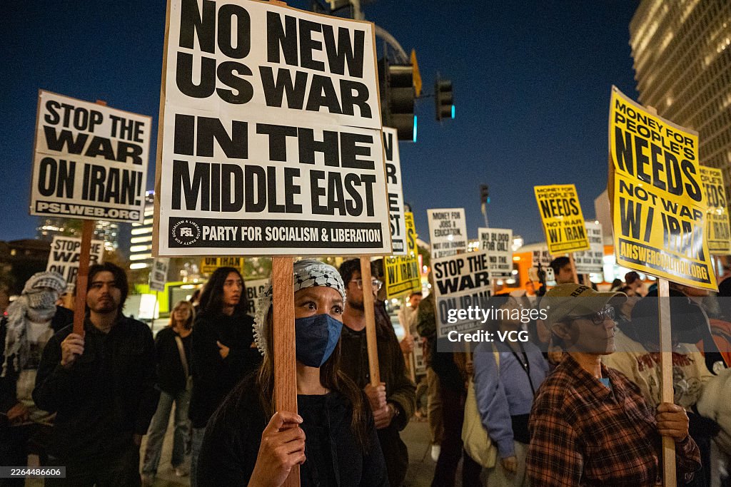 Los Angeles Protesters Decry U.S.-Israel Attacks On Iran