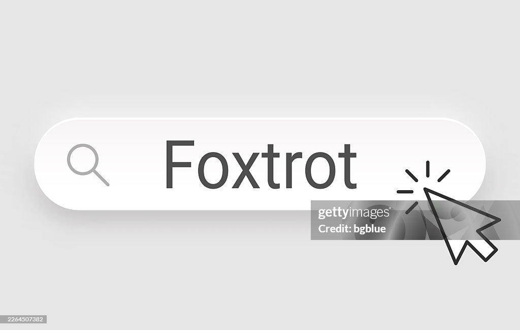 Foxtrot - Search Bar with cursor on blank background