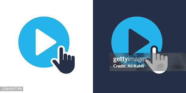 play glyph solid icon. solid icon that can be applied anywhere, simple, pixel perfect and modern style. - video player interface stock illustrations