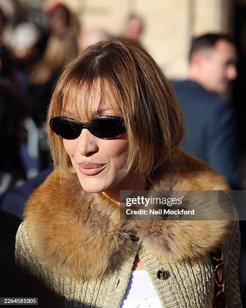 Bella Hadid seen during Day Two of Paris Fashion Week - Womenswear Fall/Winter 2026/2027 on March 03, 2026 in Paris, France.