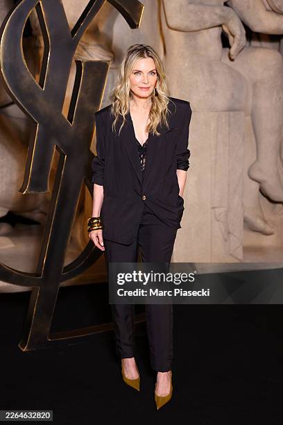 Michelle Pfeiffer attends the Saint Laurent Womenswear Fall/Winter 2026-2027 show as part of Paris Fashion Week on March 03, 2026 in Paris, France.