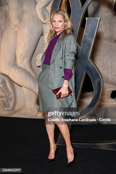 Kate Moss attends the Saint Laurent Womenswear Fall/Winter 2026-2027 show as part of Paris Fashion Week on March 03, 2026 in Paris, France.