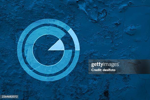 pie or donut chart graph graffiti blue vector background - wall cross section stock illustrations