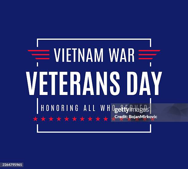 vietnam war veterans day card. vector - vietnam veteran stock illustrations