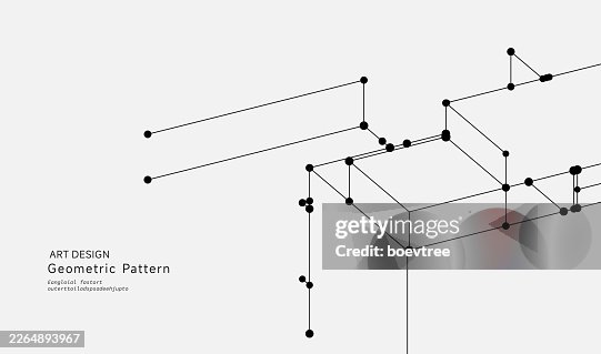 Abstract black and white geometric perspective line structure connection patter background Abstract black and white geometric perspective line structure connection patter background