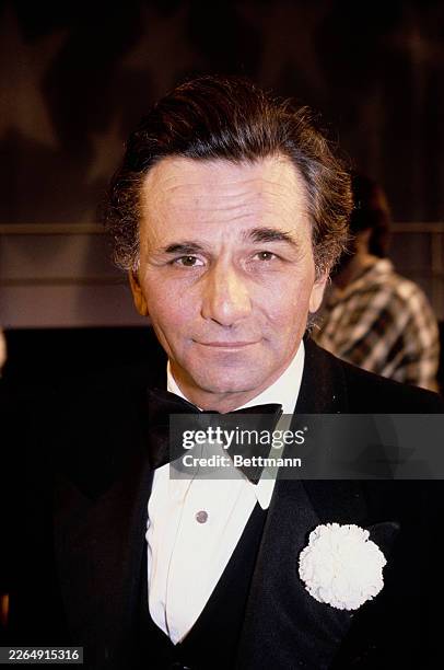 American actor Peter Falk attending 'Night of 100 Stars', a gala benefit for the Actors' Fund of America, at Radio City Music Hall in New York,...