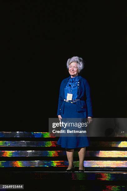 American actress Helen Hayes during rehearsals for 'Night of 100 Stars', a gala benefit for the Actors' Fund of America, at Radio City Music Hall in...