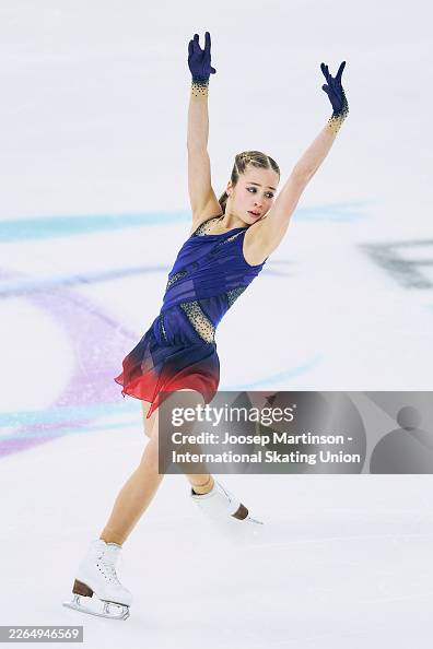 Short Program Example Elina Goidina of Estonia competes in the Women's Short Program during ...