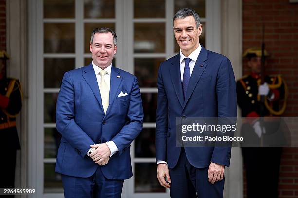 Spanish Prime Minister Pedro Sánchez receives the Grand Duke Guillaume of Luxembourg at Moncloa Palace on March 05, 2026 in Madrid, Spain.