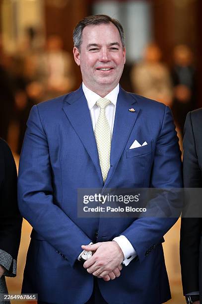 The Grand Duke Guillaume of Luxembourg Visits the Congress Of Deputies on March 05, 2026 in Madrid, Spain.