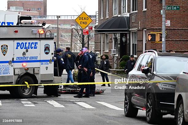 Agents and NYPD Bomb Squad investigate a suspicious vehicle and deploy bomb robots near Gracie Mansion in the area of East End Avenue and East 81st...