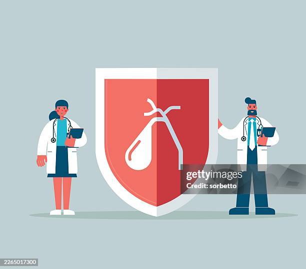 gallbladder protection - bladder pain stock illustrations