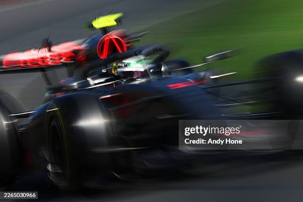Gabriel Bortoleto of Brazil driving the Audi F1 Team R26 on track during practice ahead of the F1 Grand Prix of Australia at Albert Park Grand Prix...
