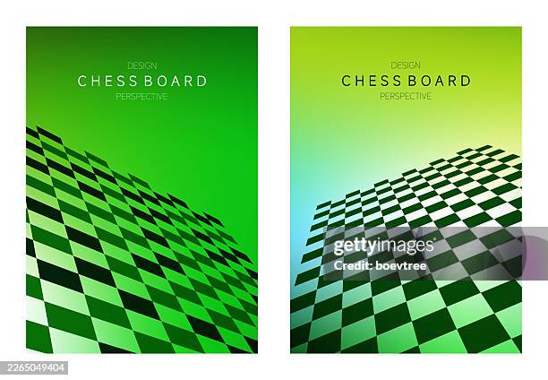 chess board pattern perspective cover poster backgrounds - pixel game background stock illustrations