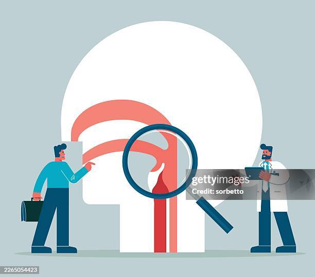 oral dysphagia diseases - businessman - muscular dystrophy stock illustrations