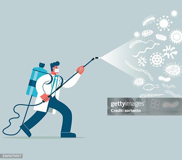 disinfection virus - flu prevention stock illustrations