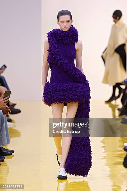 Model walks the runway during the Loewe Womenswear Fall/Winter 2026-2027 show as part of Paris Fashion Week on March 6, 2026 in Paris, France.