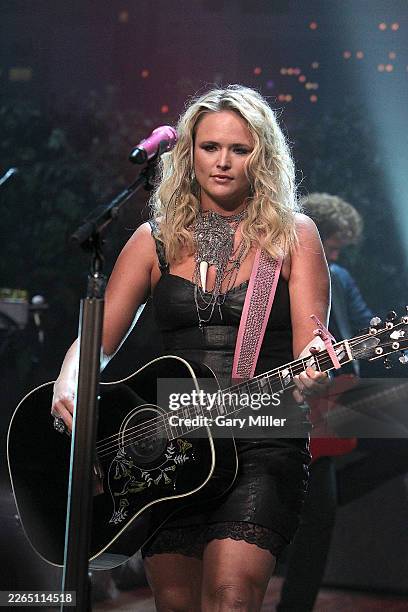 Singer Miranda Lambert performs in concert during her "Austin City Limits" TV show taping at ACL Live at the Moody Theater on July 20th in Austin,...