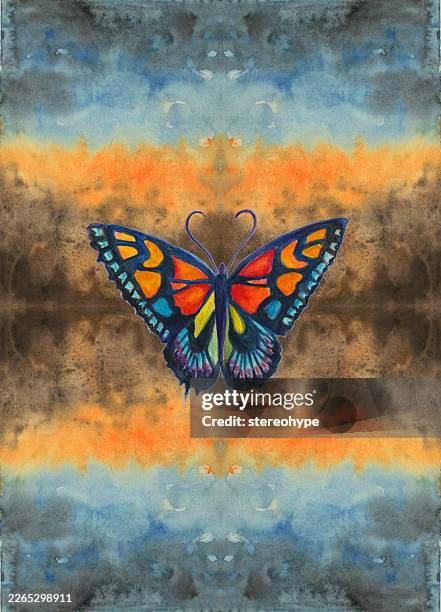 butterfly darkly - quantum stock illustrations